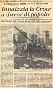 foto 3-nasce la parrocchia di san Bonaventura, articolo del Tempo del 7 maggio 1977.1
