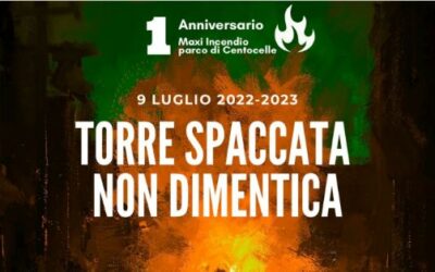 Primo anniversario del Maxi incendio al Parco di Centocelle
